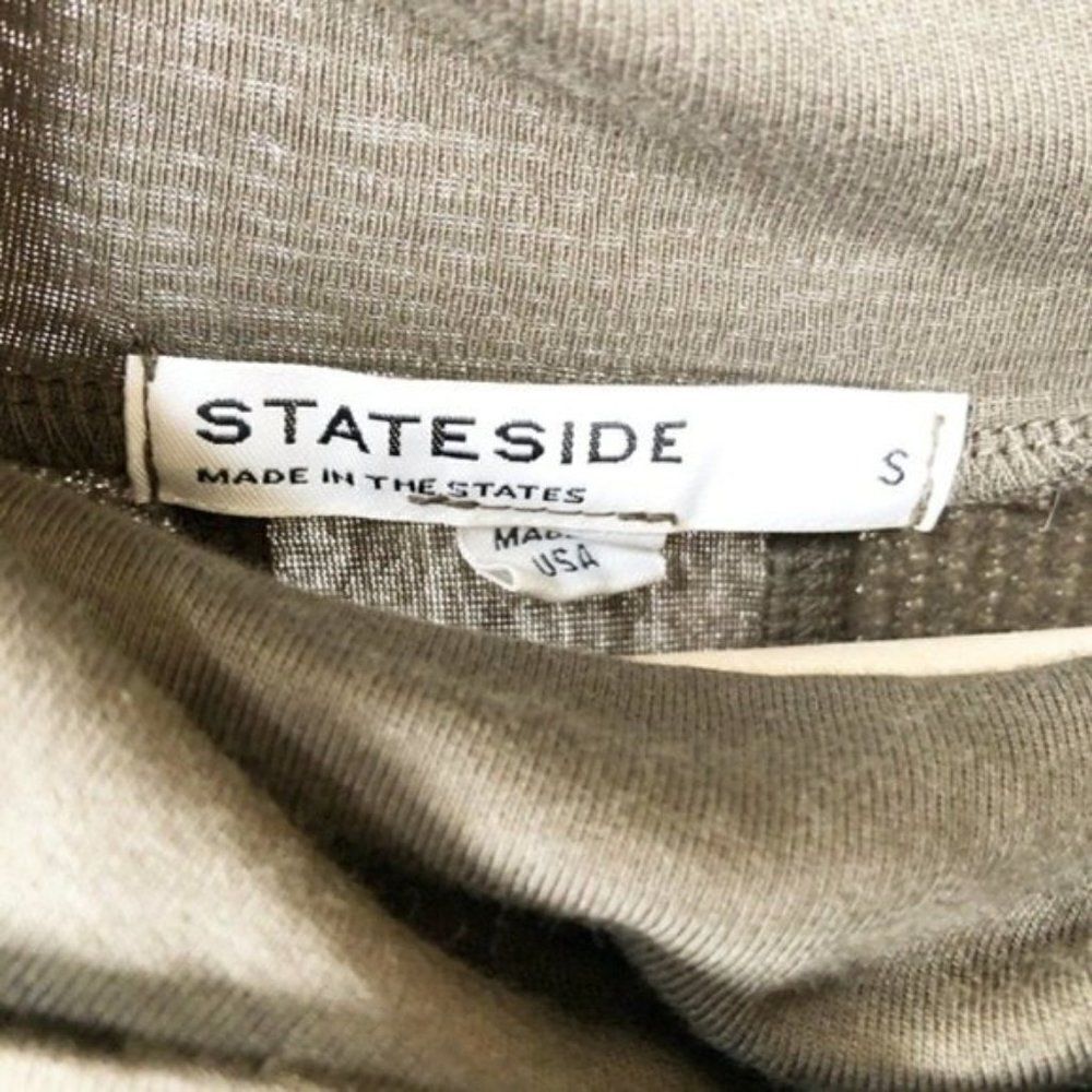 STATESIDE Turtleneck Olive Dolman Sleeve Sweater - Picture 7 of 9